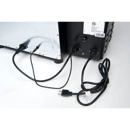 Power cord connections on the Bradley Digital 4-Rack Electric Smoker