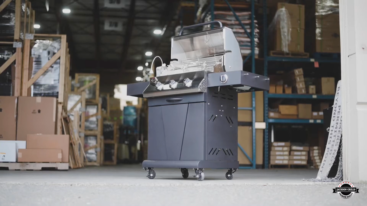 Jackson Grills Keystone Series showcase video featuring high-performance stainless steel gas grills. Highlights include durable construction, even heat distribution, versatile cooking options, and sleek design. Perfect for backyard grilling enthusiasts looking for quality and reliability.