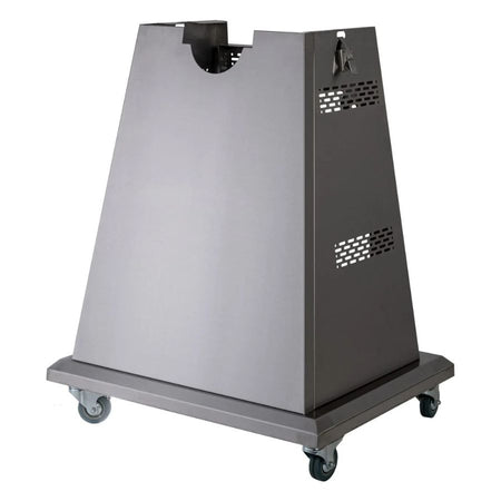 Rear view of Jackson Grills VERSA 100 pedestal cart showing ventilation panels and clean lines