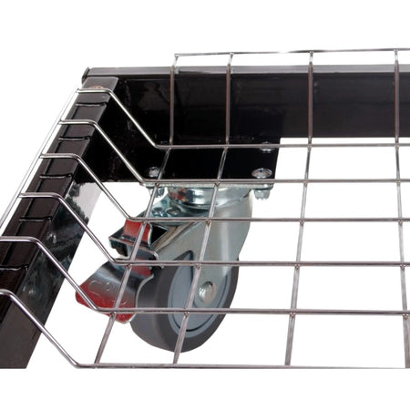 Close up view of Primo Ceramic Grills Cart Base with Basket Wheels