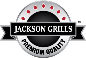 Jackson Grills logo featuring high-quality stainless steel gas grills for premium outdoor cooking and barbecuing.