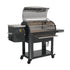 Close-up of the hopper on Louisiana Grills Founders Legacy 1200 Pellet Grill, designed for easy wood pellet loading.