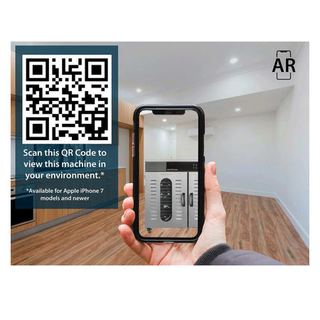 Scan QR code to view the BenchFoods 32HCUDG horizontal dehydrator in augmented reality