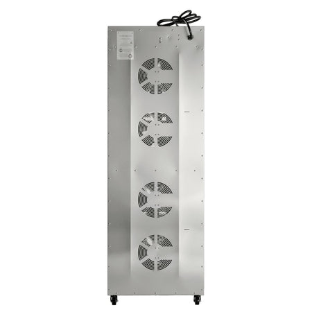 BenchFoods 32VCUDG vertical commercial dehydrator rear view showing exhaust fan vents