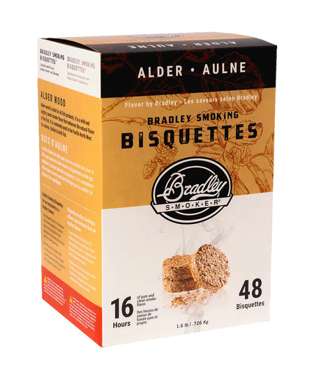 Bradley Smoker Alder Wood Bisquettes 48-pack box