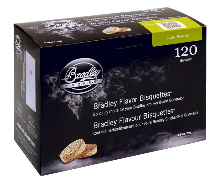 Bradley Smoker Apple Wood Bisquettes box – 120 pack