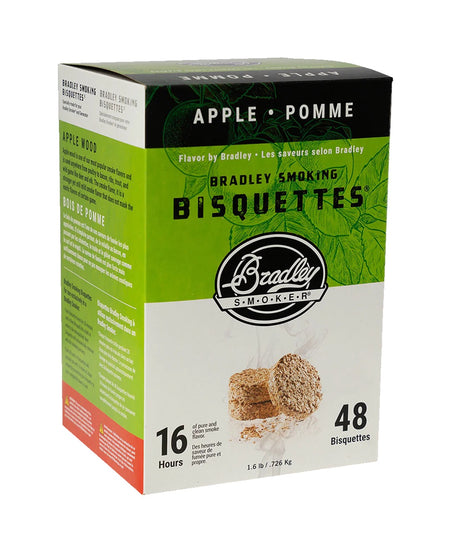 Bradley Smoker Apple Wood Bisquettes box – 48 pack