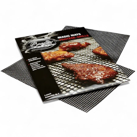 Bradley Smoker Black Non - Stick Silicon Magic Mats - Pack of 4 - intoCooking