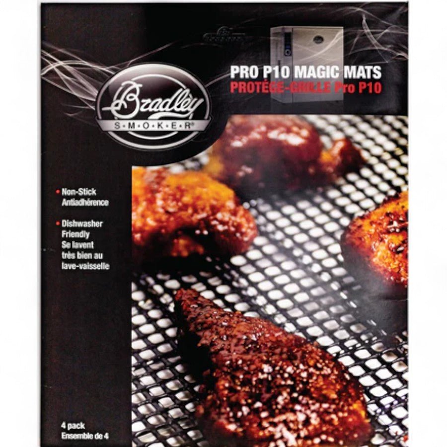 Bradley Smoker Black P10 Magic Non - Stick Silicon Mats - Pack of 4 - intoCooking
