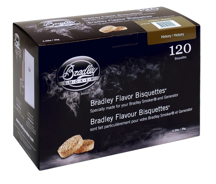 Bradley Smoker Hickory Wood Bisquettes box – 120 pack
