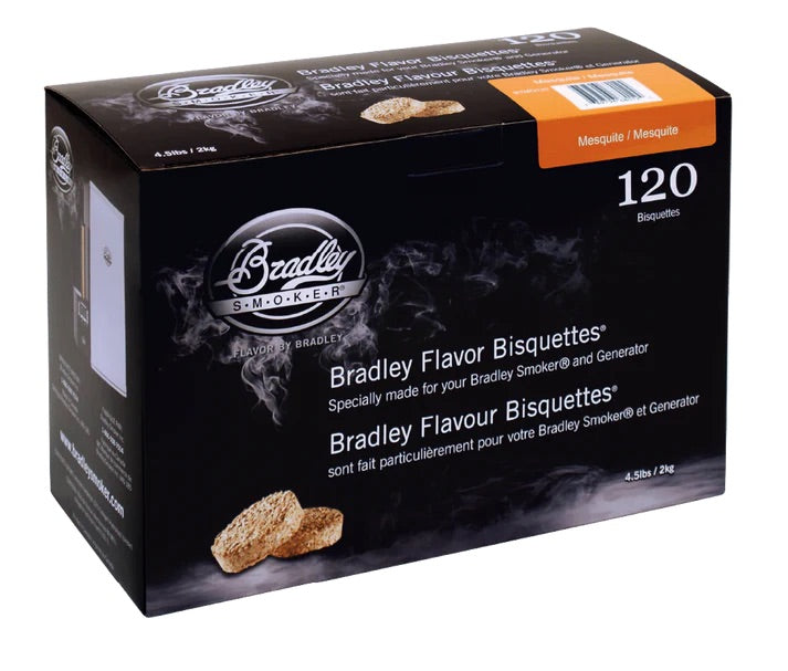 Bradley Smoker Mesquite Wood Bisquettes box – 120 pack