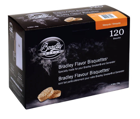 Bradley Smoker Mesquite Wood Bisquettes box – 120 pack