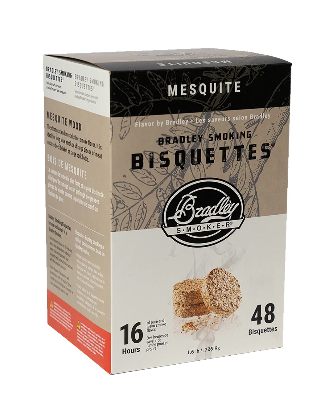 Bradley Smoker Mesquite Wood Bisquettes box – 48 pack