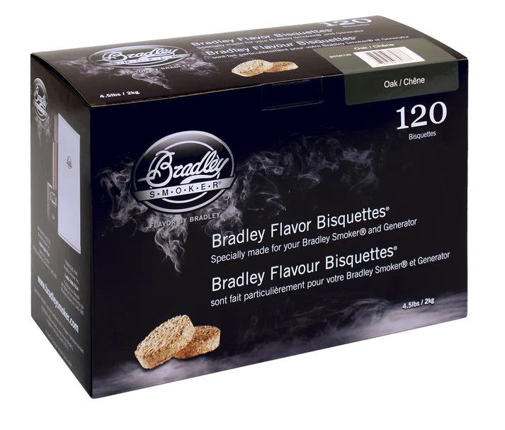 Bradley Smoker Oak Wood Bisquettes box – 120 pack