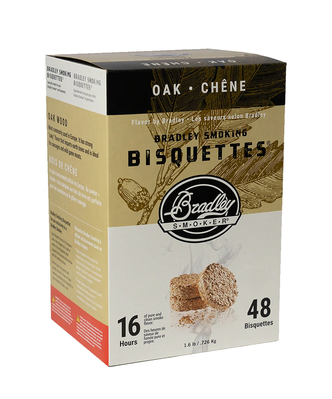 Bradley Smoker Oak Wood Bisquettes box – 48 pack