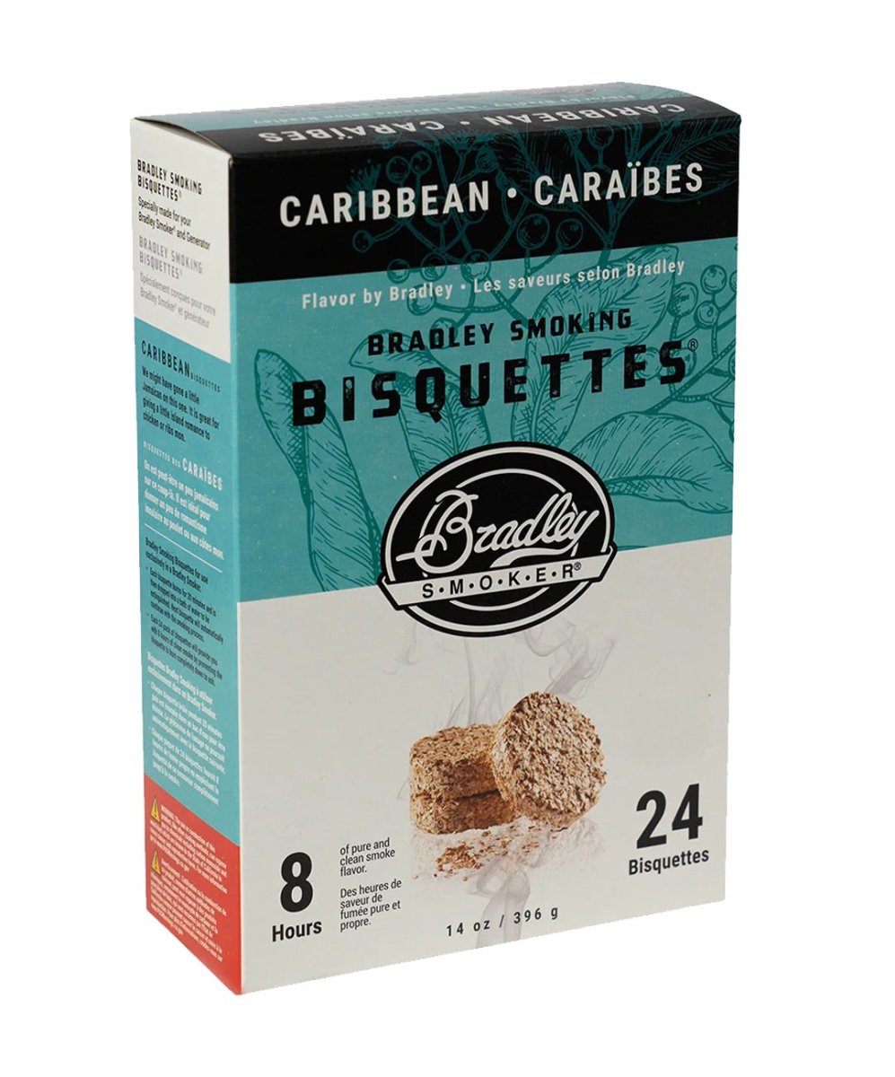 Bradley Smoker Premium Caribbean Blend Wood Bisquettes - intoCooking