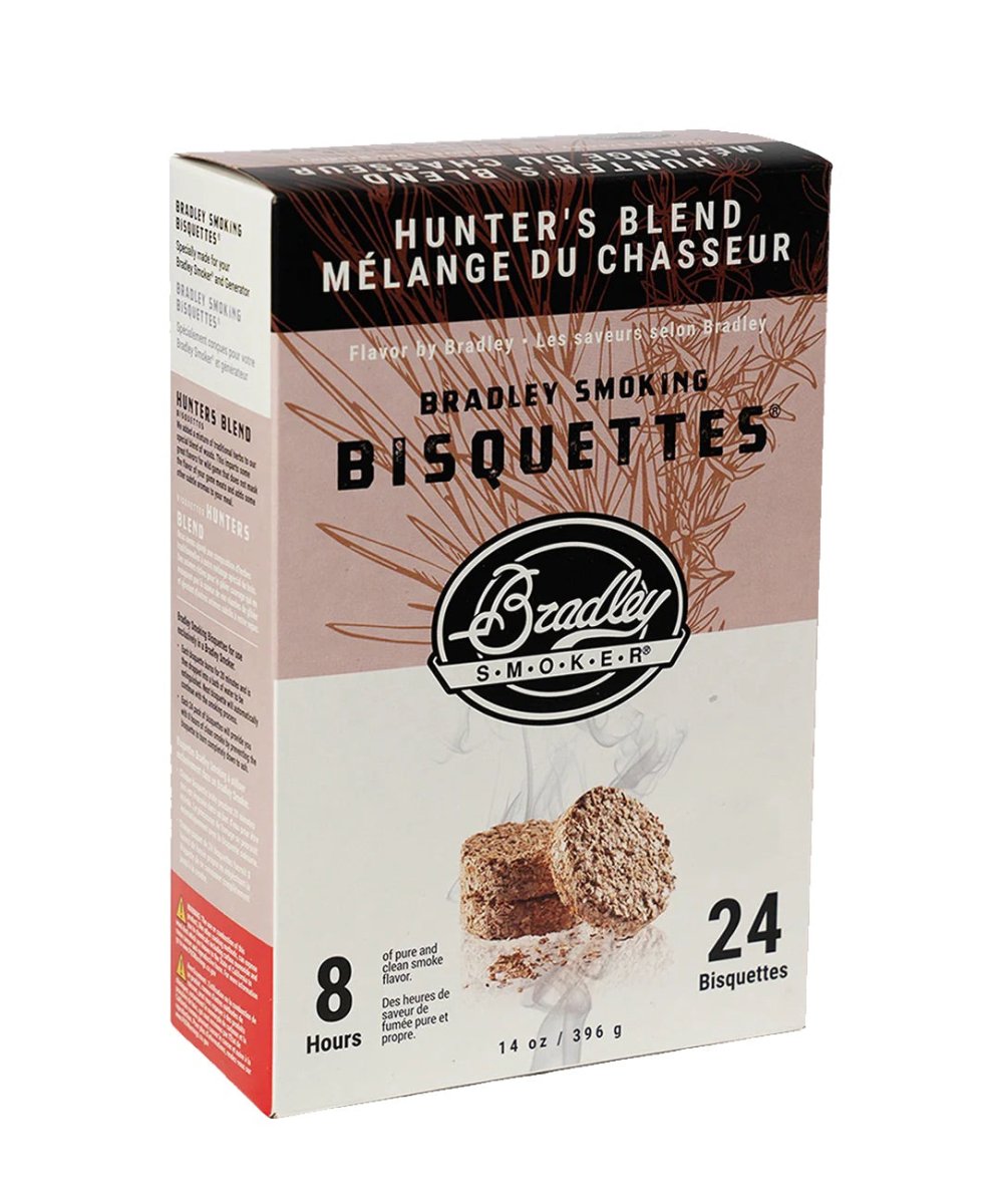 Bradley Smoker Premium Hunter’s Blend Wood Bisquettes - intoCooking