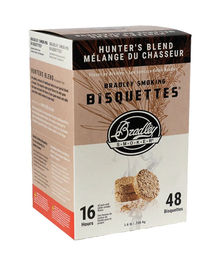 Bradley Smoker Premium Hunter’s Blend Wood Bisquettes - intoCooking