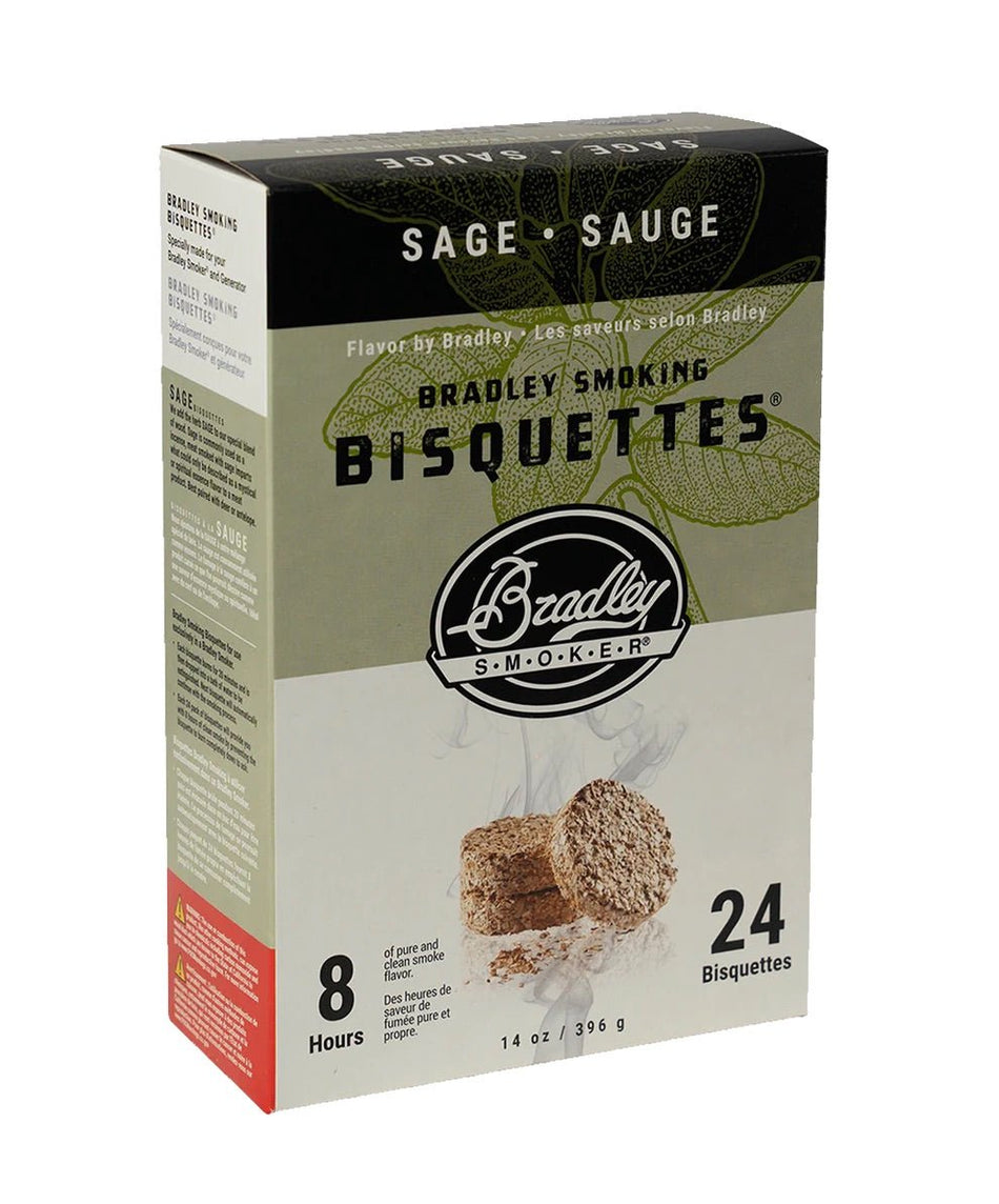 Bradley Smoker Premium Sage Wood Bisquettes - intoCooking