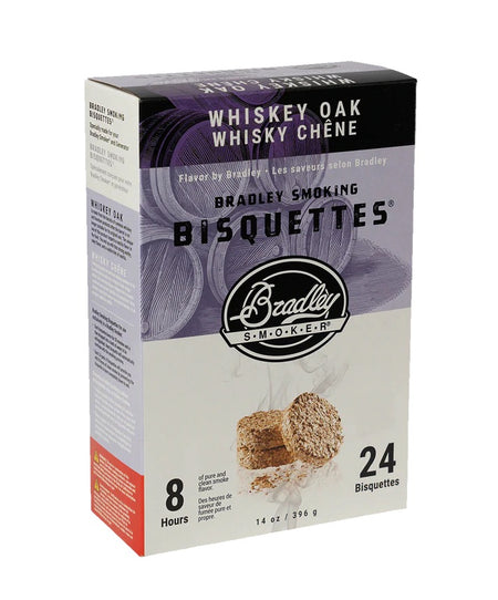 Bradley Smoker Whiskey Oak Wood Bisquettes box – 24 pack
