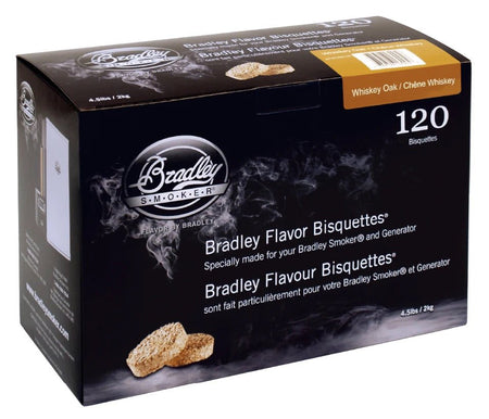 Bradley Smoker Whiskey Oak Wood Bisquettes - intoCooking