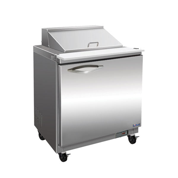 IKON ISP29M 29-inch Megatop sandwich prep table with refrigerated pan rail