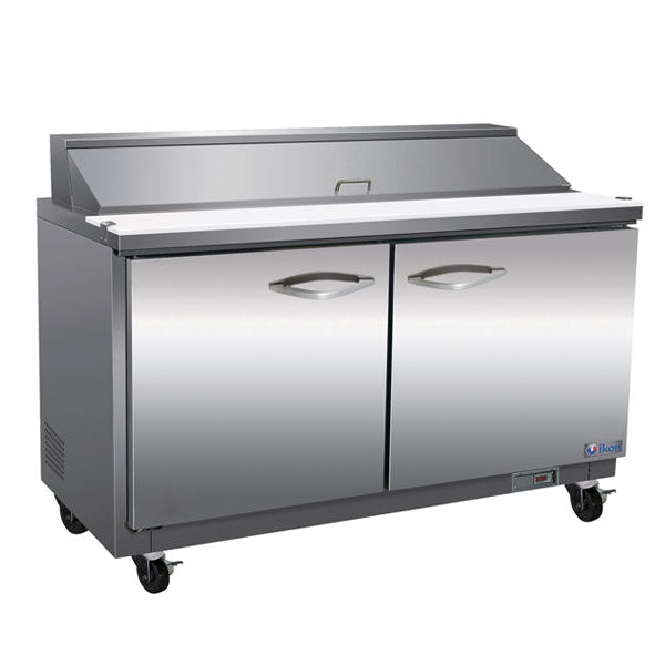 IKON ISP48 48-inch sandwich and salad refrigerated prep table with two doors