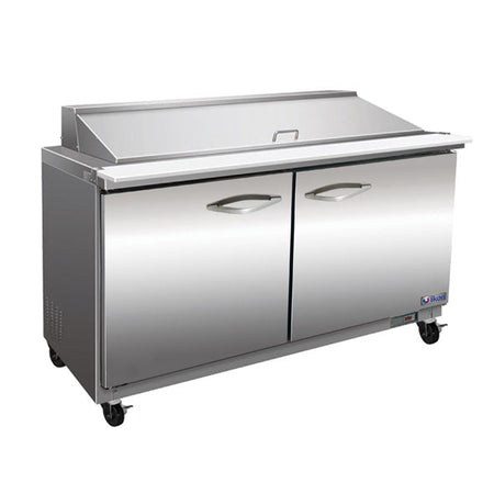 IKON ISP48M 48-inch Megatop sandwich prep table with refrigerated ingredient rail