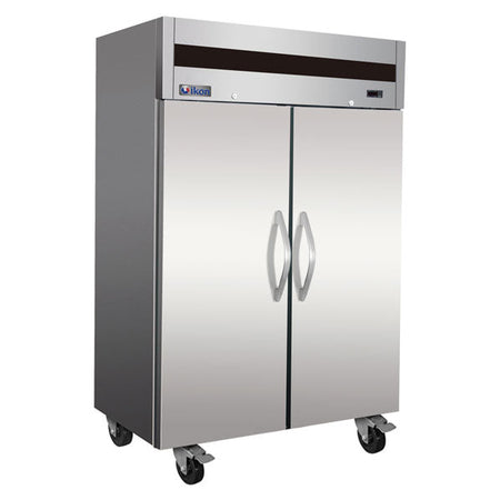IKON IT56R double-door reach-in top-mount commercial refrigerator on casters.
