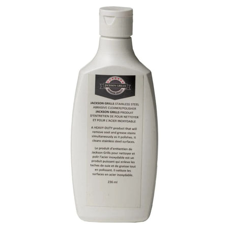 Jackson Grills stainless steel cleaner and polisher bottle for BBQ care
