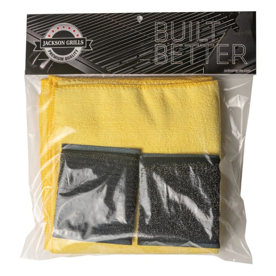 Jackson Grills Cleaning Pads & Microfiber Cloth Set - intoCooking