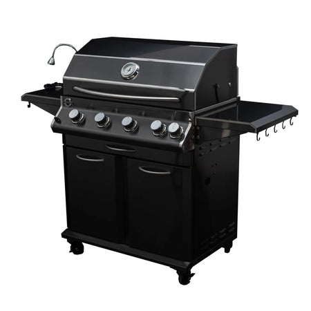 Jackson Grills LUX 700 Black 4 - Burner Stainless Steel BBQ - intoCooking