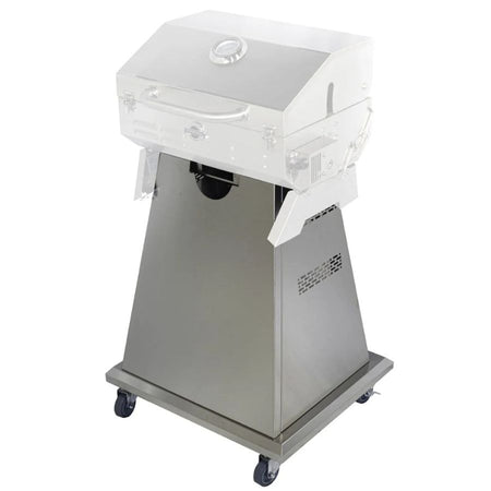Jackson Grills VERSA 100 pedestal cart with transparent overlay of compatible grill