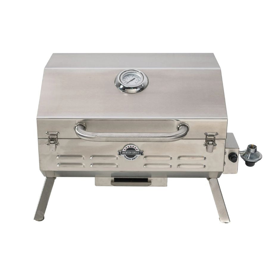 Jackson Grills VERSA 100 Portable Stainless Steel Gas Grill - intoCooking