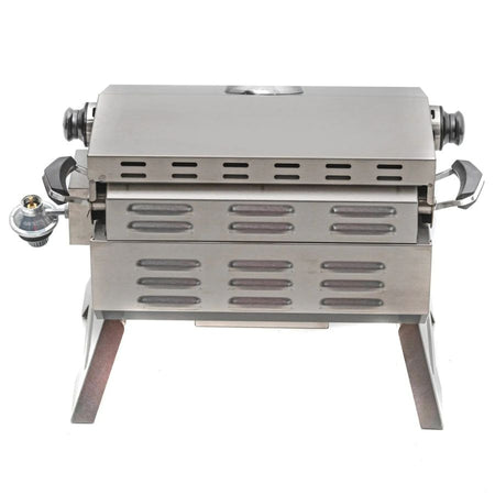 Rear view of the Jackson Grills VERSA 50 showing ventilation slots and connection port