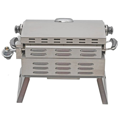 Rear view of Jackson Grills VERSA 75 showing stainless steel ventilation slots

