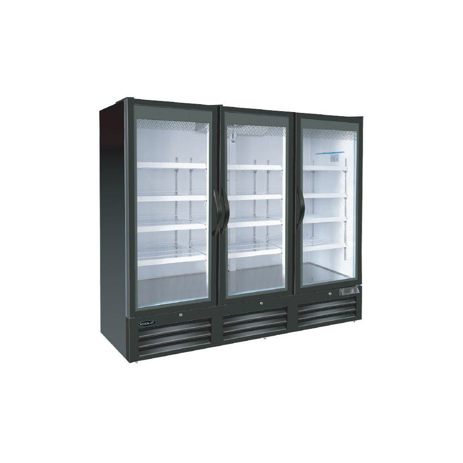 Kool-It KGF-78DV 81" Three-Section Glass Door Merchandiser Freezer - intoCooking
