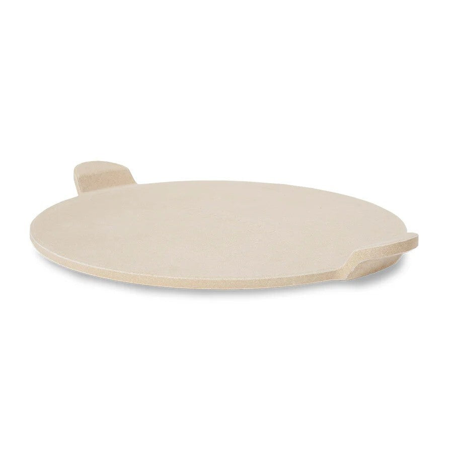 Louisiana Grills 15" ceramic pizza stone with handles, perfect for crispy crusts on grills or in ovens