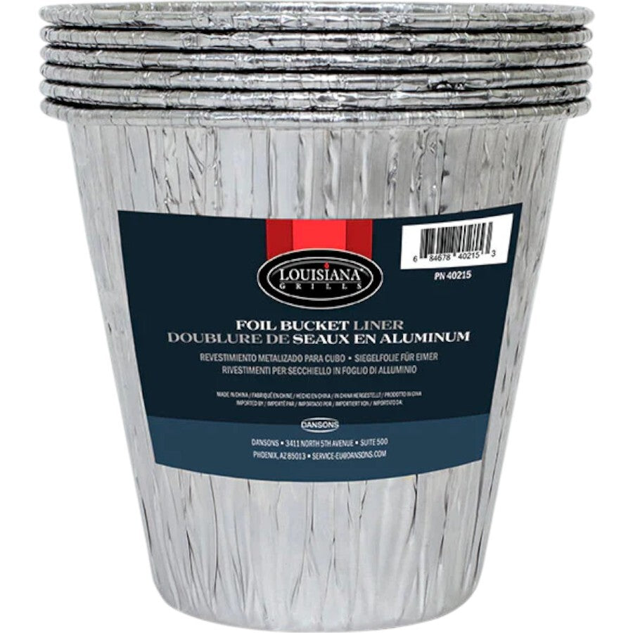 Louisiana Grills Disposable Foil Bucket Liners- Pack of 6