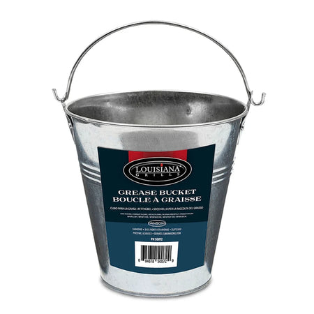  Louisiana Grills metal grease bucket for collecting grease from pellet grills with a sturdy handle