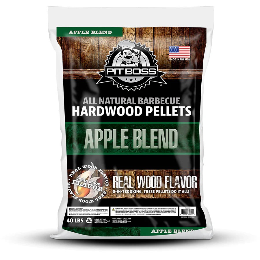 Pit Boss 40 lb Apple Blend hardwood grilling pellets bag