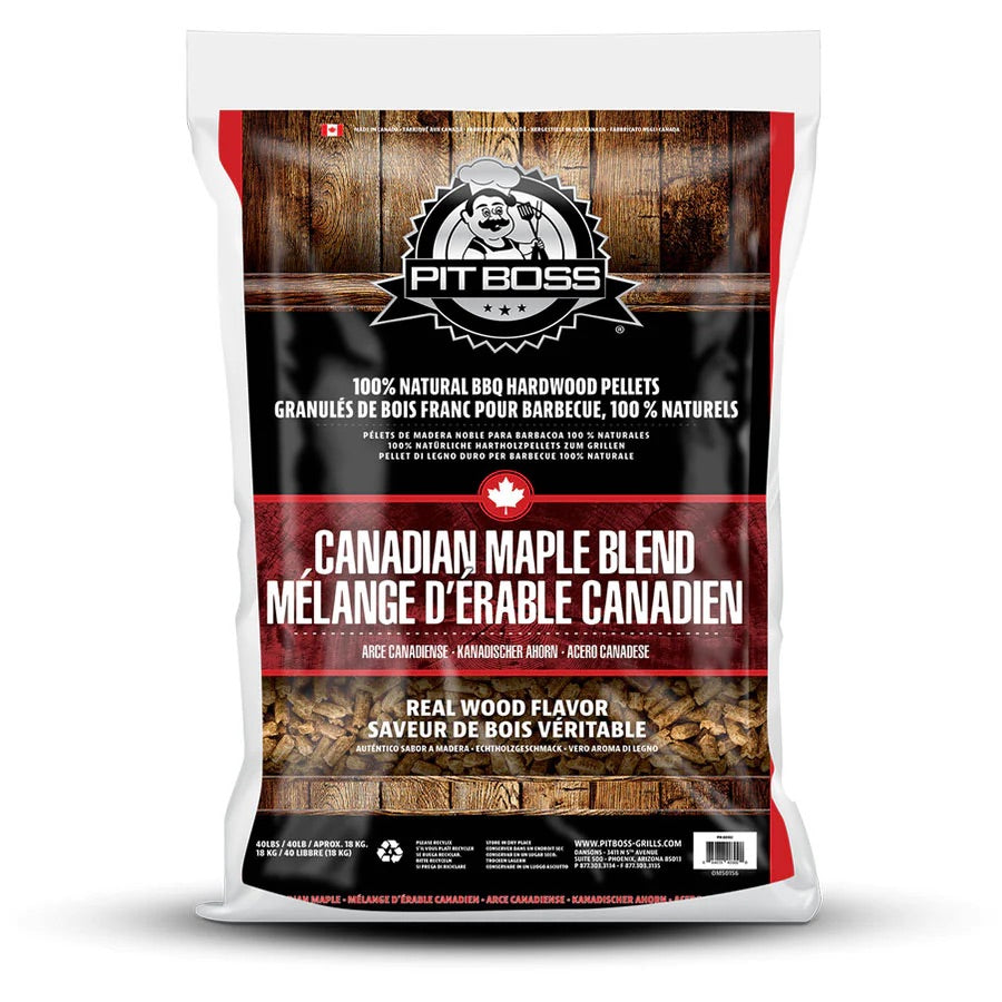 Pit Boss 40 lb Canadian Maple Blend hardwood grilling pellets bag