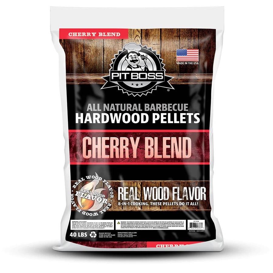 Pit Boss 40 lb Cherry Blend Hardwood Pellets bag for pellet grills and smokers