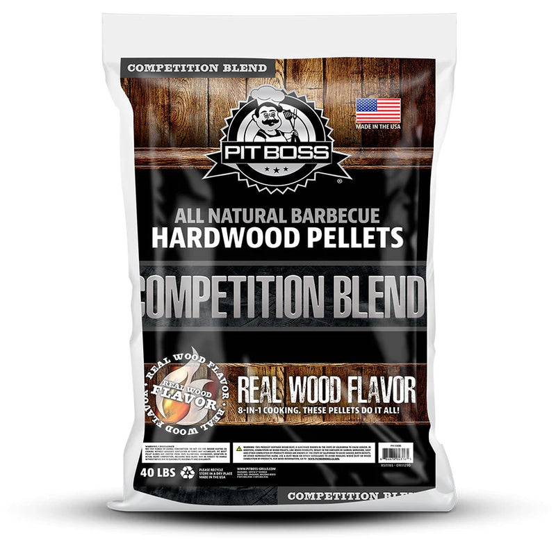 Pit Boss 40 lb Competition Blend hardwood grilling pellets bag
