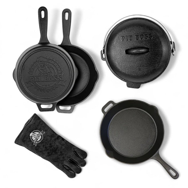 Pit Boss 6 - Piece Cast Iron Starter Kit - intoCooking