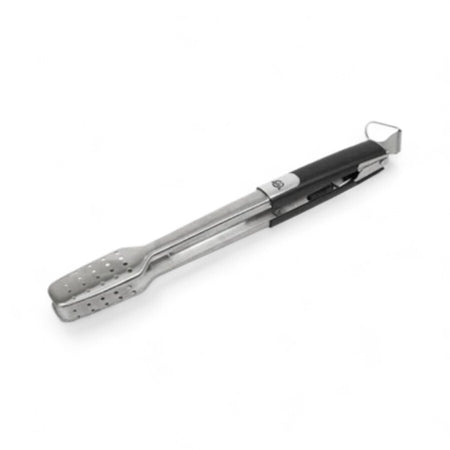 Grill tongs by Pit Boss, with a sleek design and a hanging loop for storage