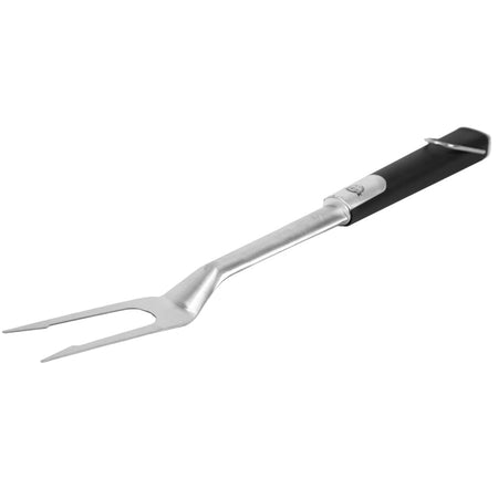 Pit Boss Soft Touch BBQ Fork with stainless steel tines and a black handle
