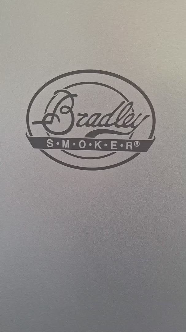 Video demonstration of the Bradley Digital 6-Rack Electric Smoker in use outdoors.