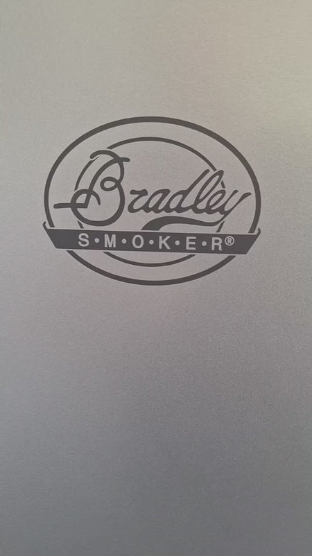 Video demonstration of the Bradley Digital 6-Rack Electric Smoker in use outdoors.