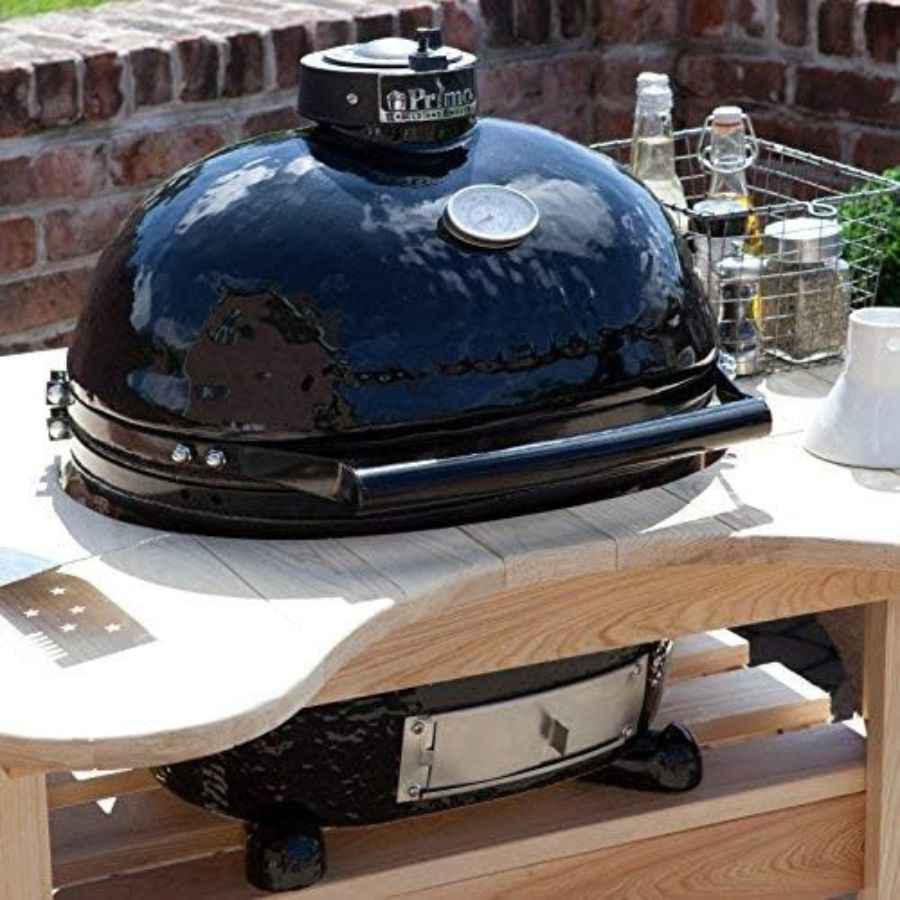 Primo 21" Oval Junior - Kamado Ceramic Charcoal Grill - intoCooking